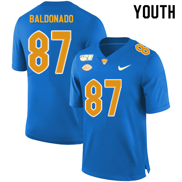 2019 Youth #87 Habakkuk Baldonado Pitt Panthers College Football Jerseys Sale-Royal